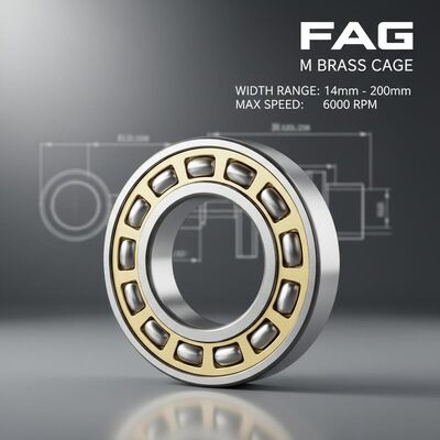 Rolamentos de rolos esféricos FAG com gaiola de latão M para aplicações de trabalho pesado com amplitude de 14 mm a 200 mm e velocidade de até 6000 RPM