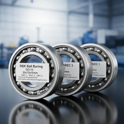 NSK Aço cromado de rolamento de esferas (GCr15) 35x72x15mm ABEC 1, ABEC 3, ABEC 5 Engenharia de precisão para aplicações automotivas e industriais